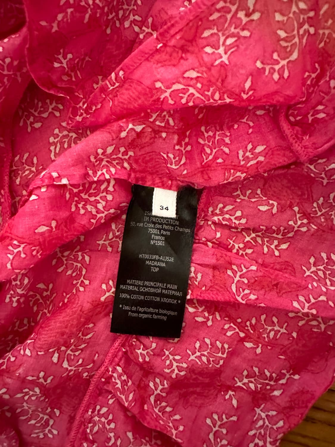 이자벨마랑 마드라나 핑크 블라우스 상품이미지4