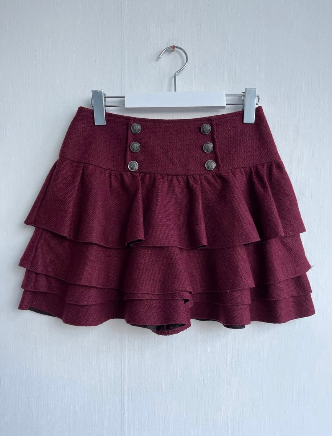 레드와인 하이웨스트 캉캉 큐롯 상품이미지5