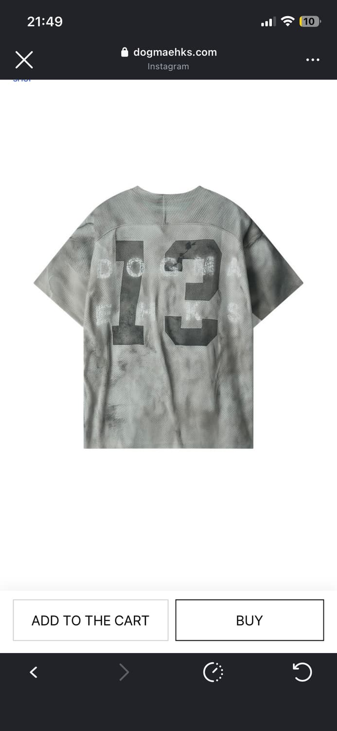 도그마엑스 오버사이즈 풋볼 져지 탑 그레이 상품이미지2