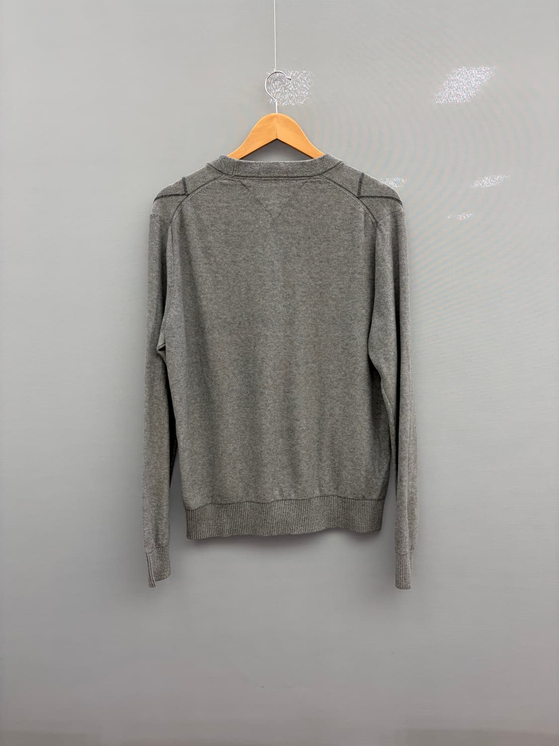 타미힐피거 아가일 니트 가디건 그레이 상품이미지4