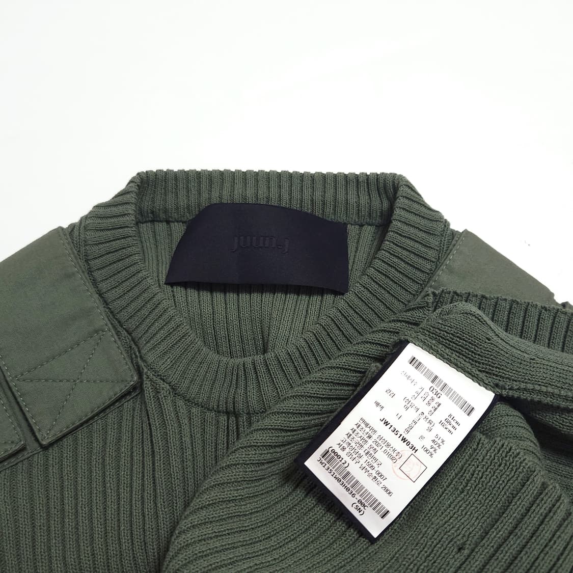 준지 juun j 우먼 숄더 패치 골지 니트 상품이미지5