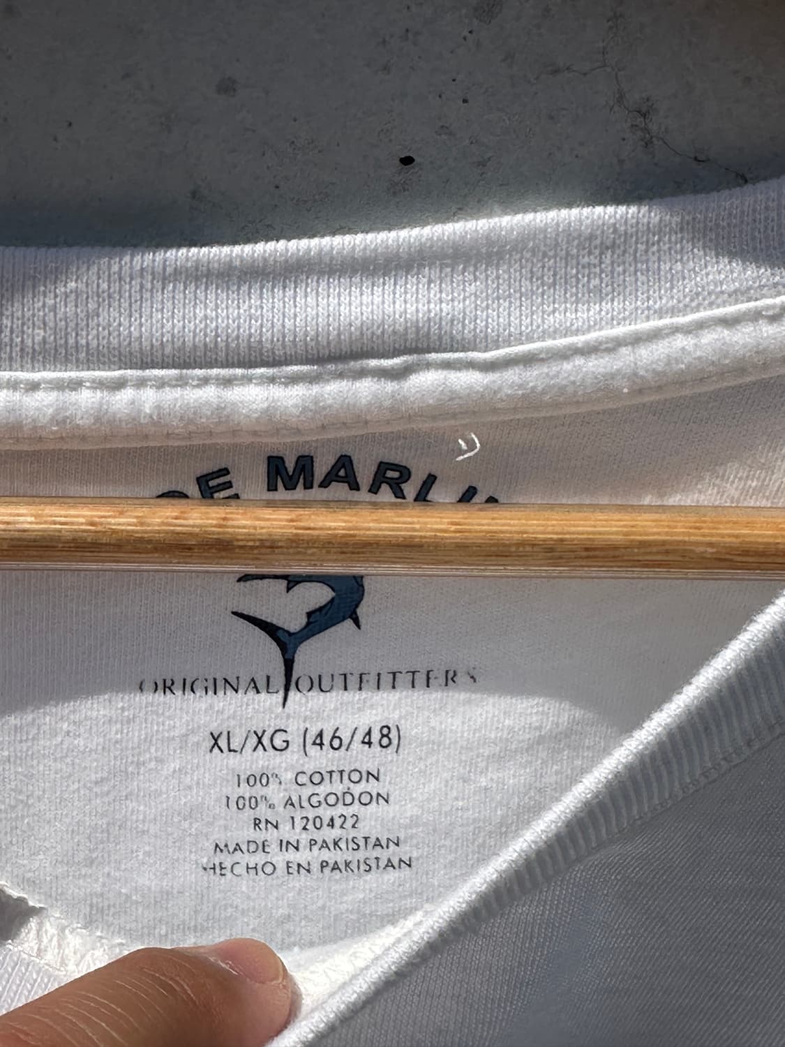 [XL] JOE MARLINE 앵무새 빈티지 화이트 반팔 티셔츠 상품이미지4