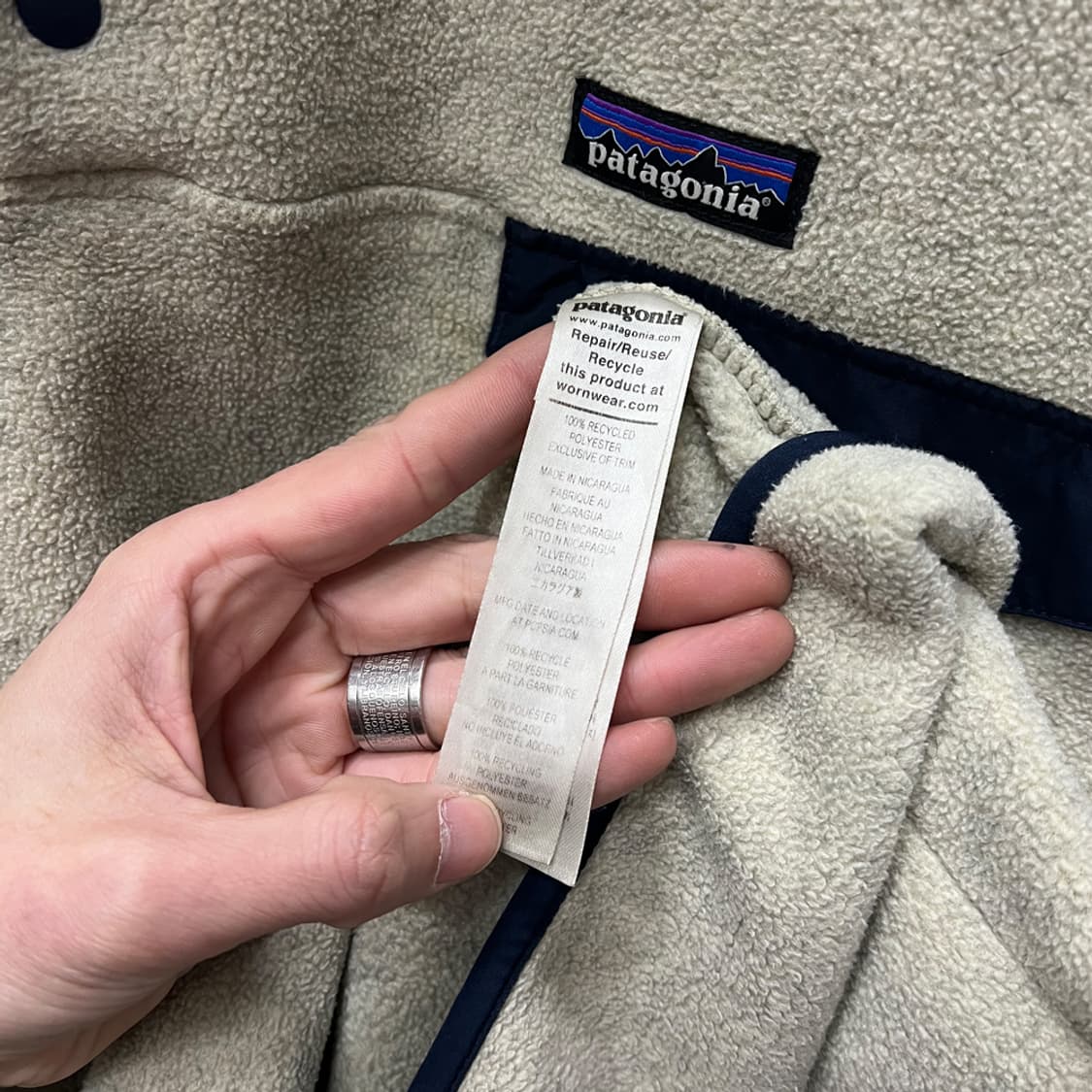 파타고니아 신칠라 스냅티 오트밀 풀오버 플리스 2XL 상품이미지4