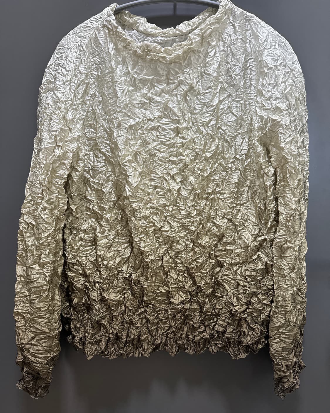 택포) popcorn wrinkle sleeve olive 상품이미지1