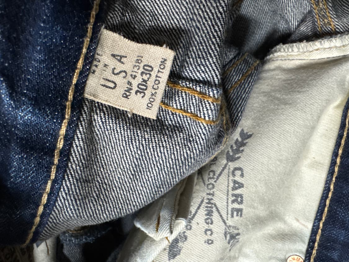 더블알엘 로우스트레이트 셀비지 데님팬츠 (30x30) 상품이미지7