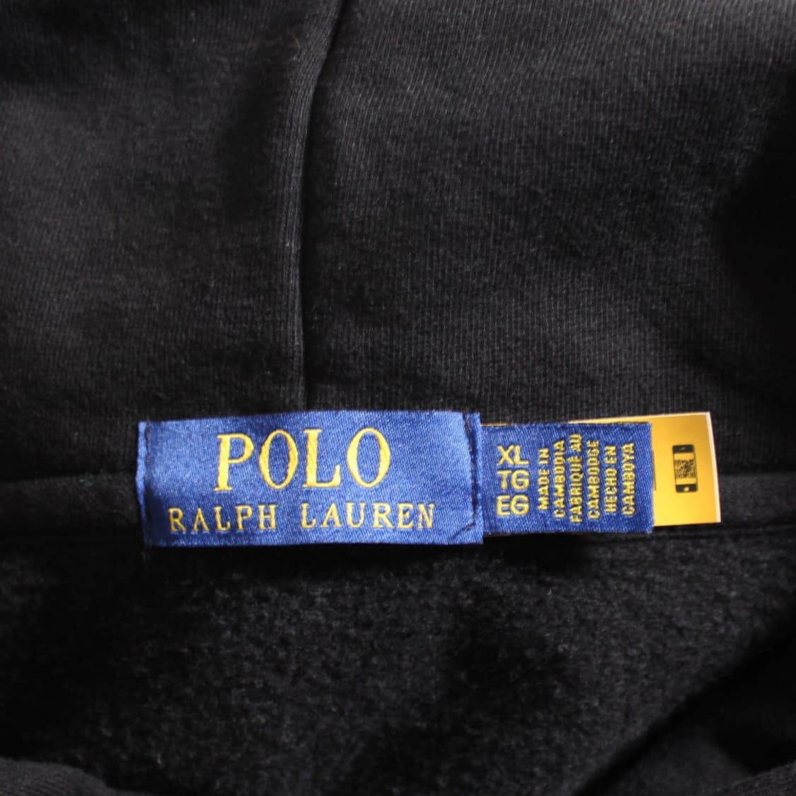 Polo 폴로 랄프로렌 큐알 신형 기모 블랙 후드티 상품이미지6