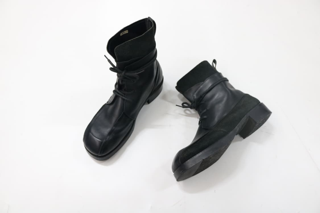 알프레도 바니스터 레이스업 레더 믹스 컴뱃 부츠 (41) 상품이미지2