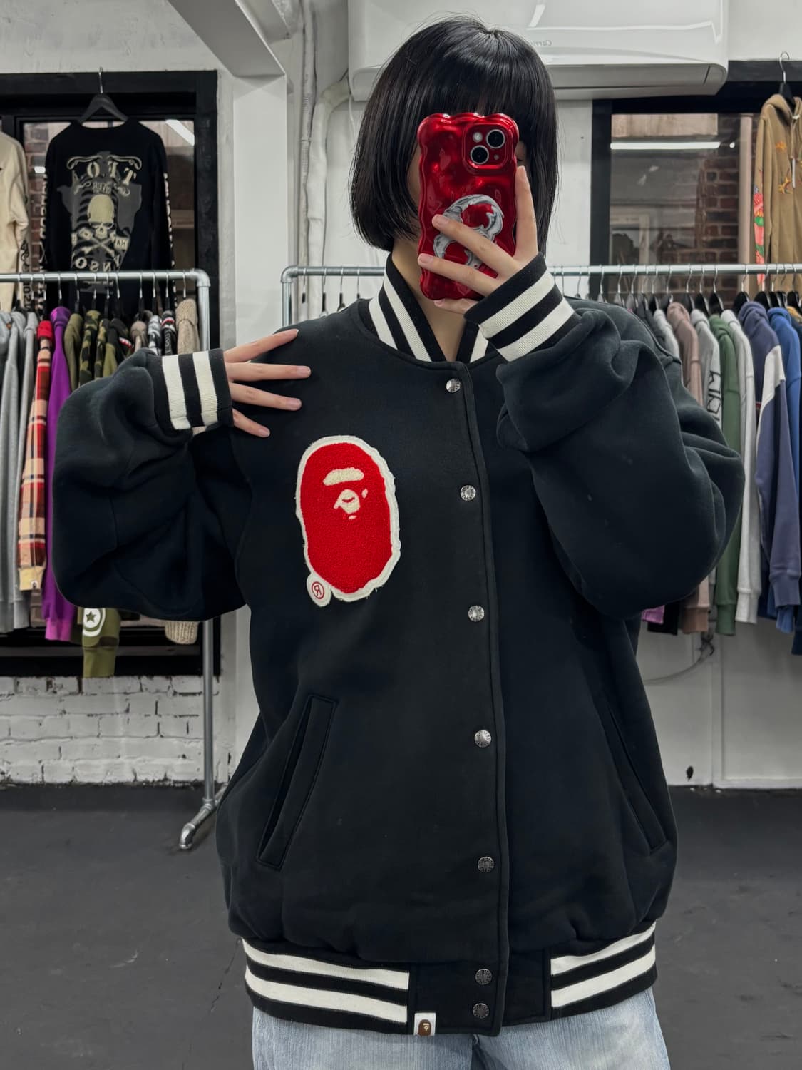 베이프 스펠아웃 바시티 자켓 상품이미지2