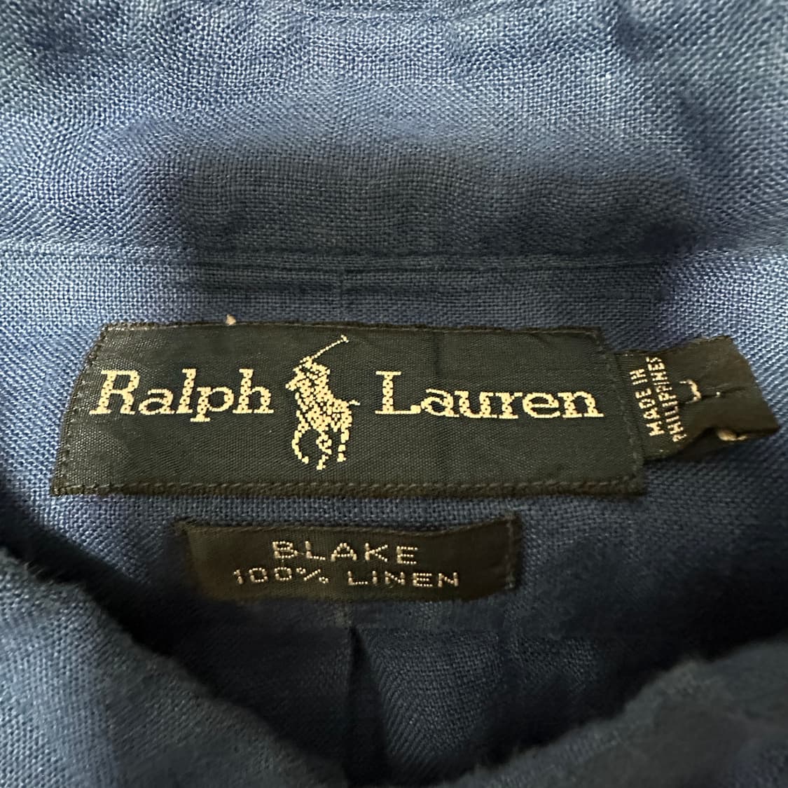 POLO RALPH LAUREN linen shirt blue 상품이미지4
