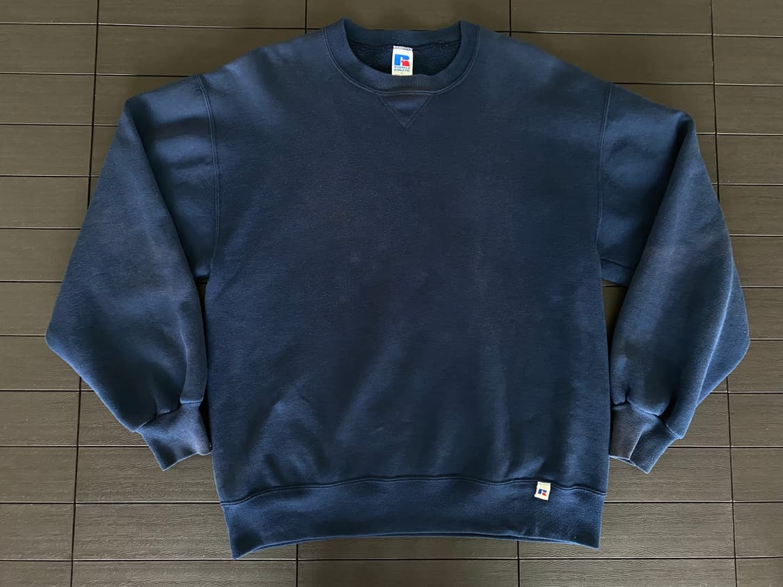 (L) 90s 빈티지 러셀 스웻셔츠 네이비 USA 상품이미지1