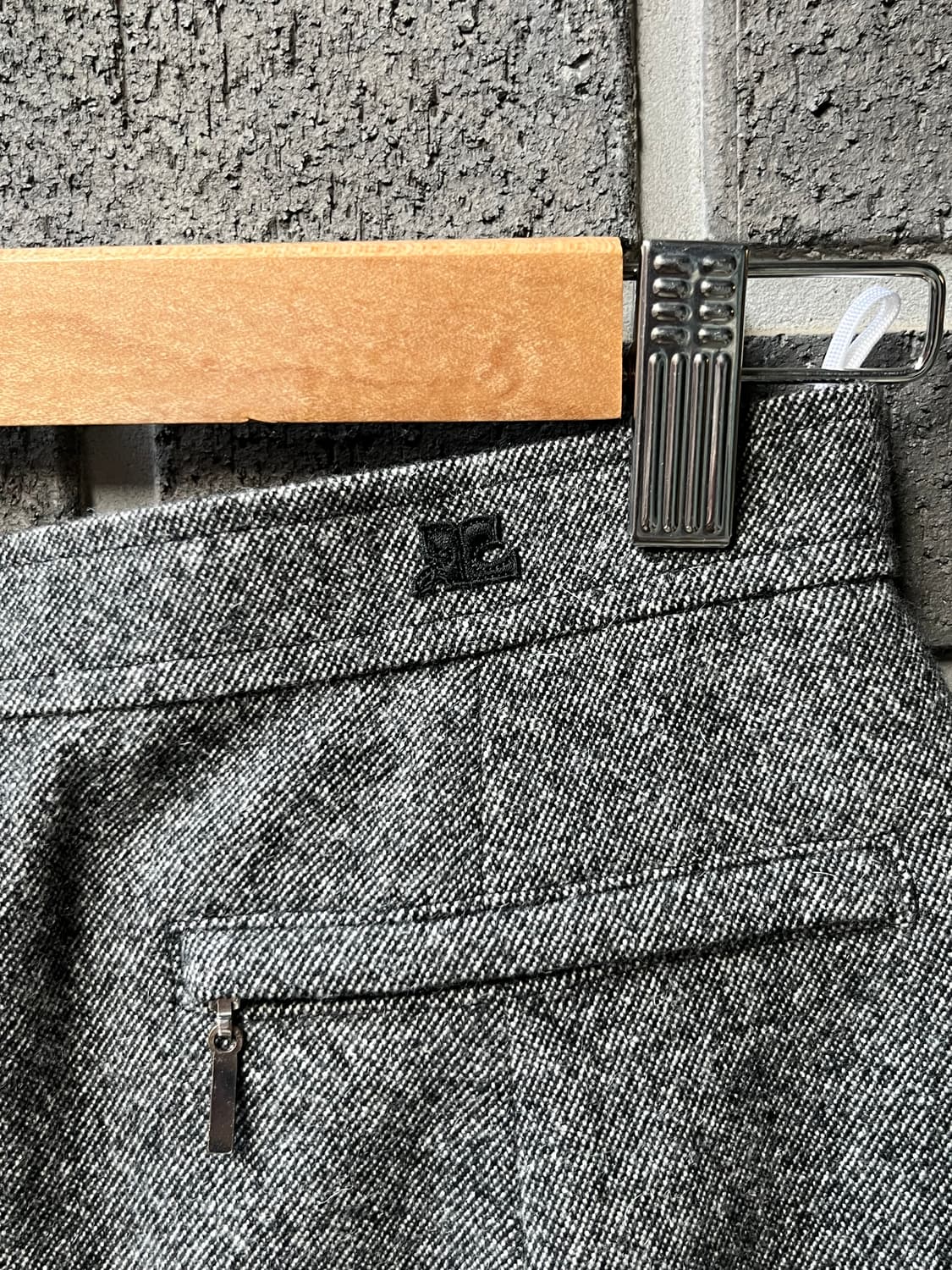 꾸레쥬 투포켓 스커트 그레이 상품이미지2