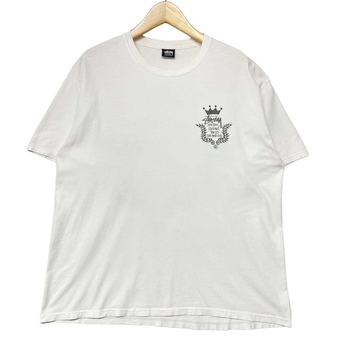 스투시 Stussy 크라운 레스 반팔 티셔츠 화이트 상품이미지3