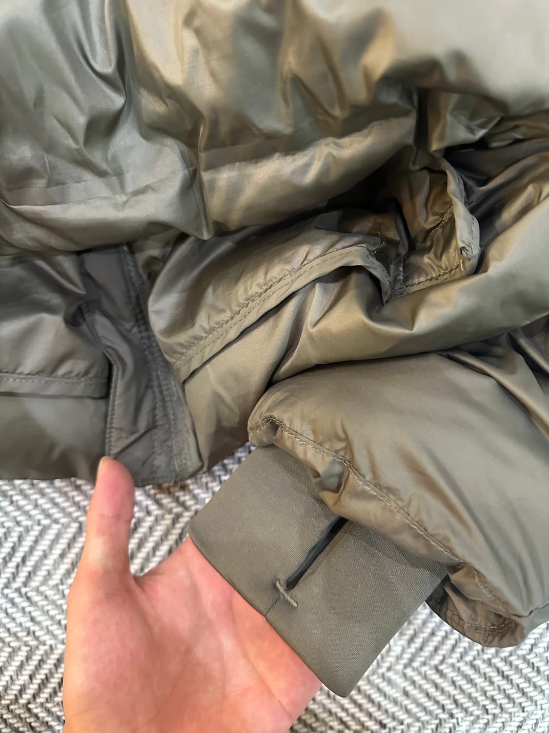 자라 패딩 s 카키 상품이미지3