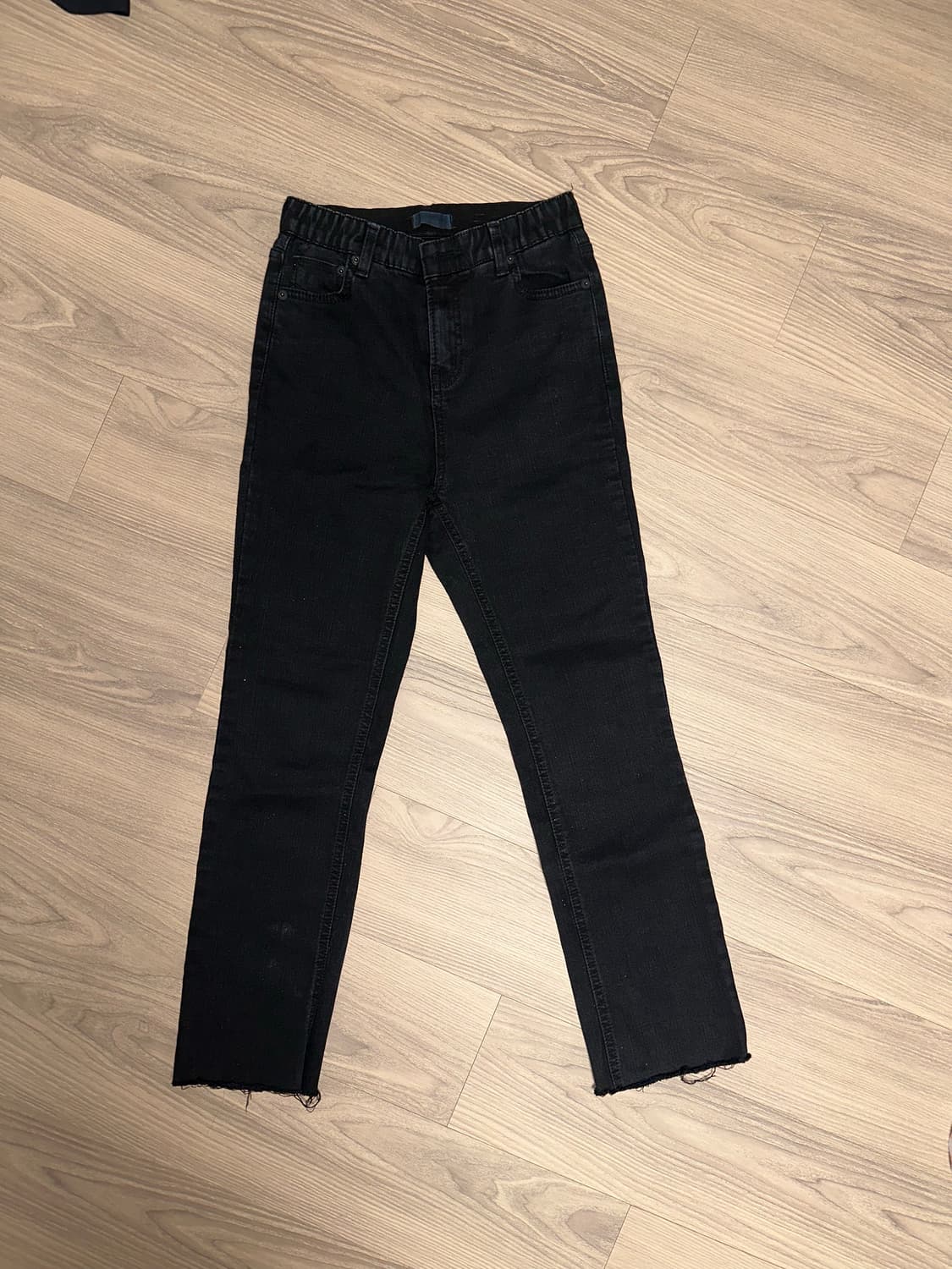 하이웨이스트 스키니진 세미부츠컷 데님 팬츠 바지 상품이미지1