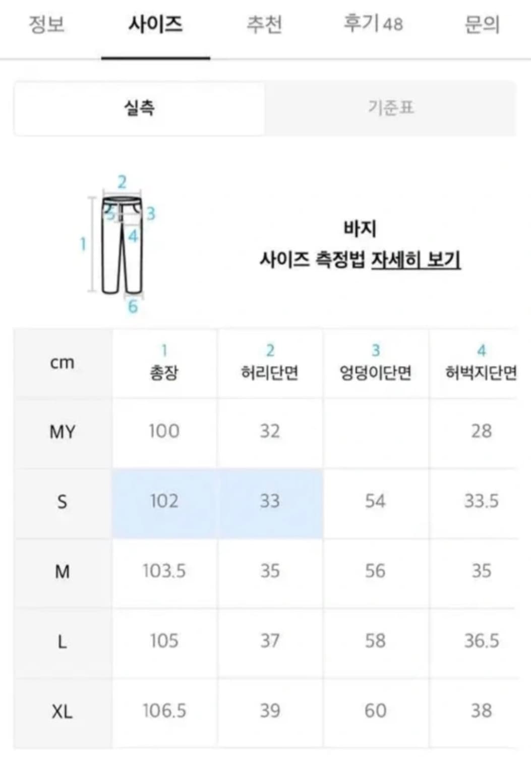 (S)토피 데이와이드 밴딩 생지데님팬츠 중청바지 상품이미지5