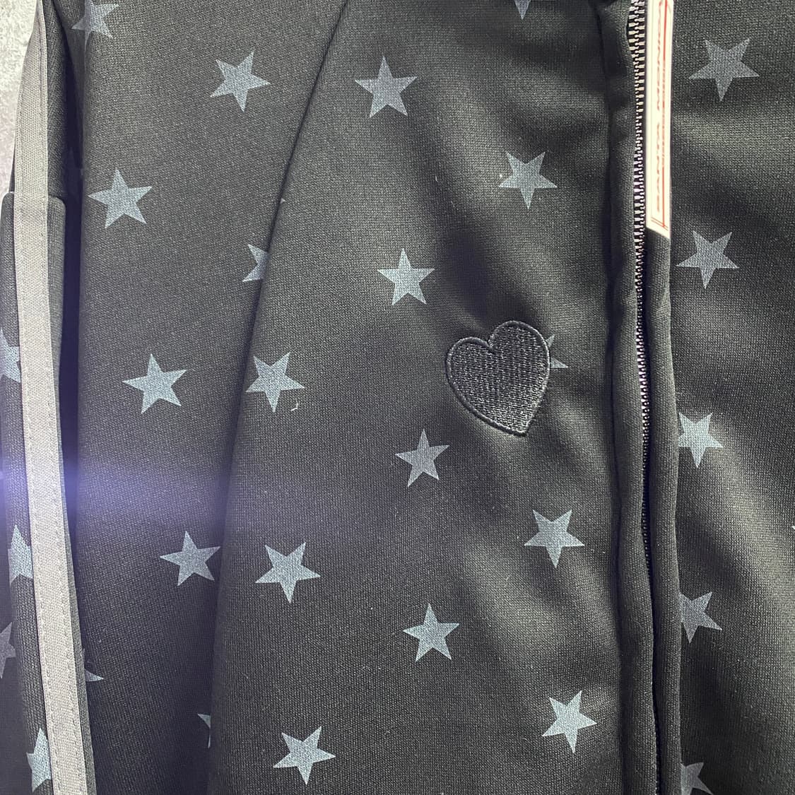 빈티지 스타 패턴 사이드라인 그레이 트랙탑 져지 B3490 상품이미지3