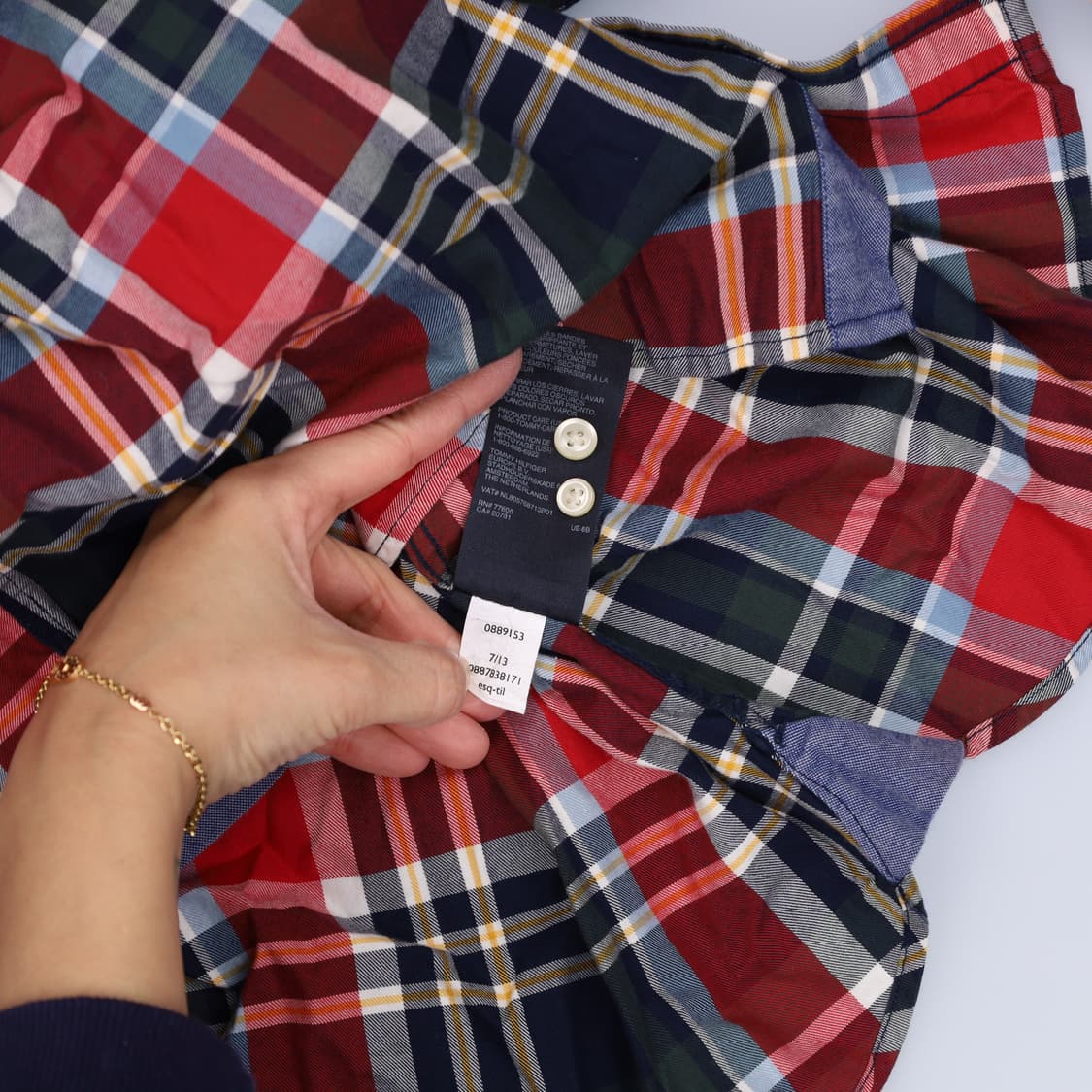 [S] 타미힐피거 커스팀핏 체크 셔츠 1219H1 상품이미지4