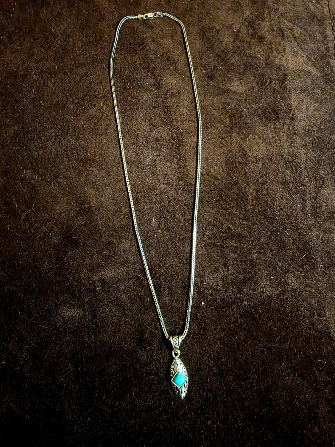 🌿 Silver925 Turquoise Pendant Necklace 상품이미지4