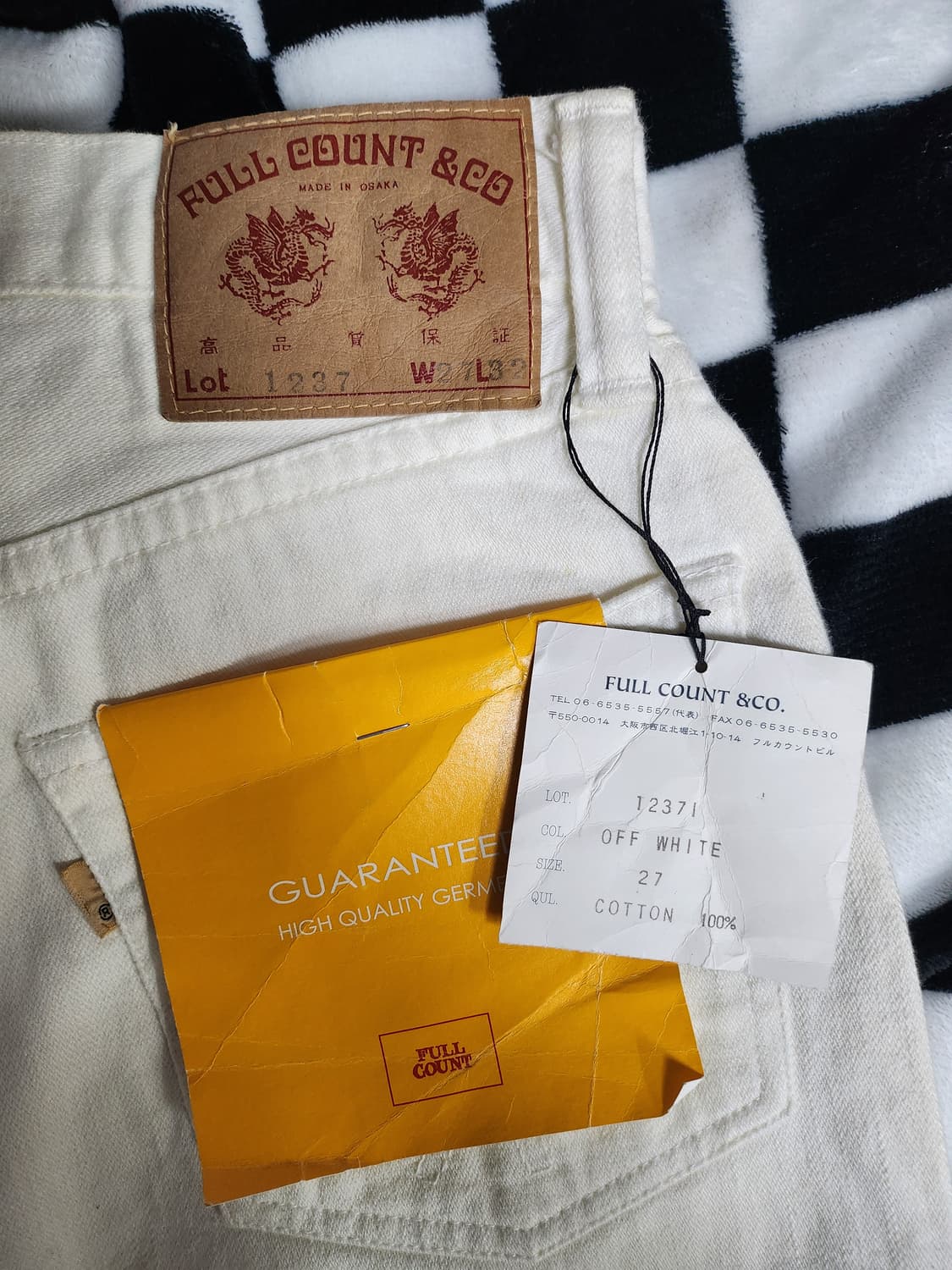 fullcount 풀카운트 화이트 데님팬츠 상품이미지3