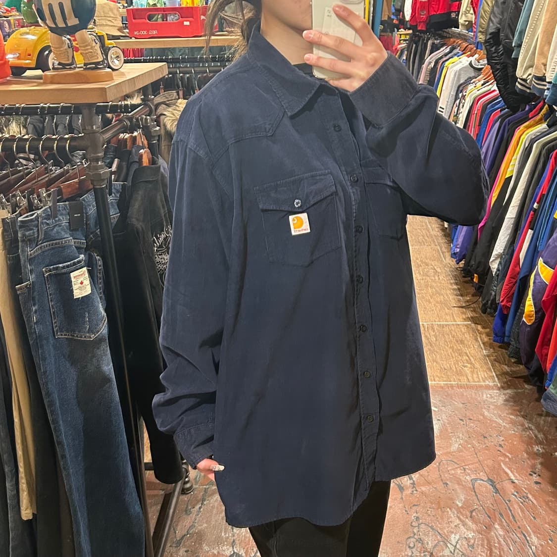 [HI] 칼하트 코듀로이 긴팔셔츠 네이비 상품이미지3