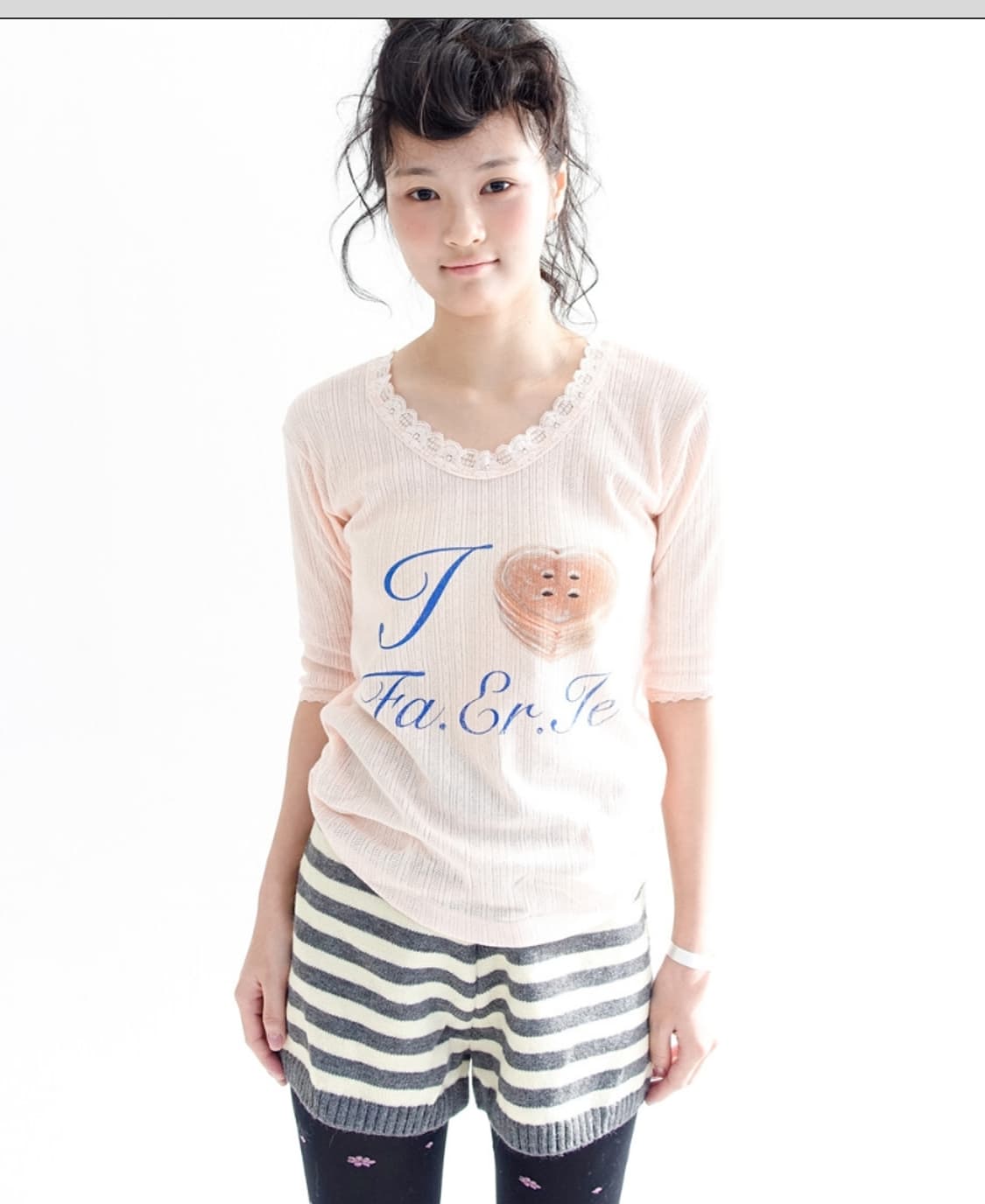 fa.er.ie lace T-shirt (pink) 상품이미지2