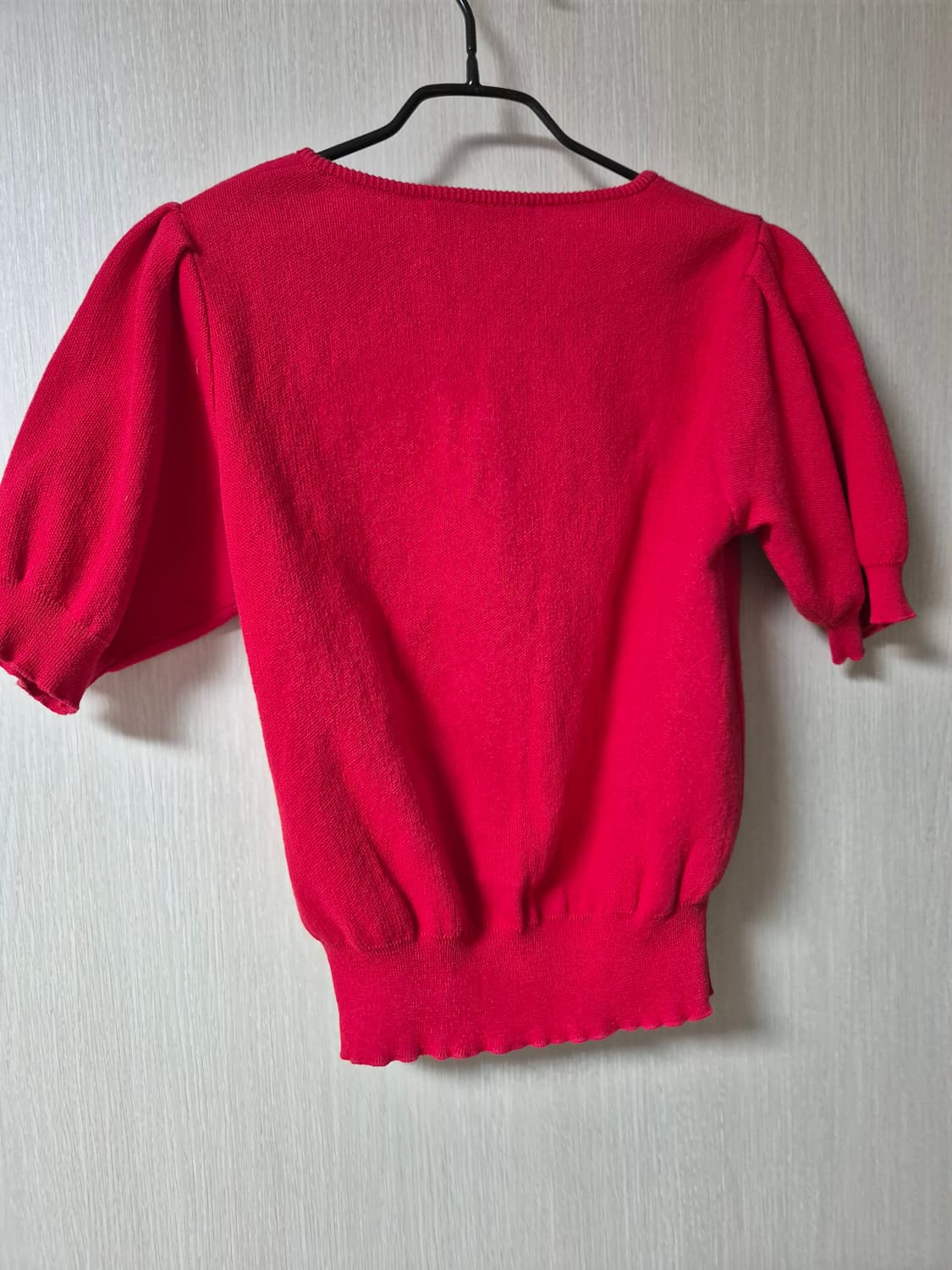 (23년) 던스트 넥 퍼프 슬리브 가디건 상품이미지3