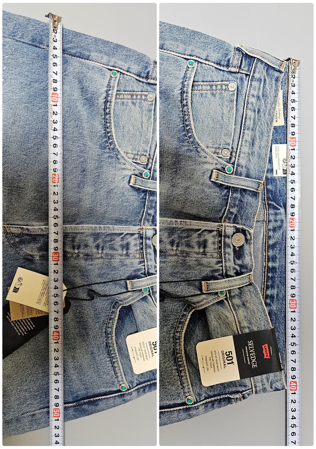 리바이스 501 터키석리벳 셀비지 (W32) LEVIS 501 패치워크 상품이미지2