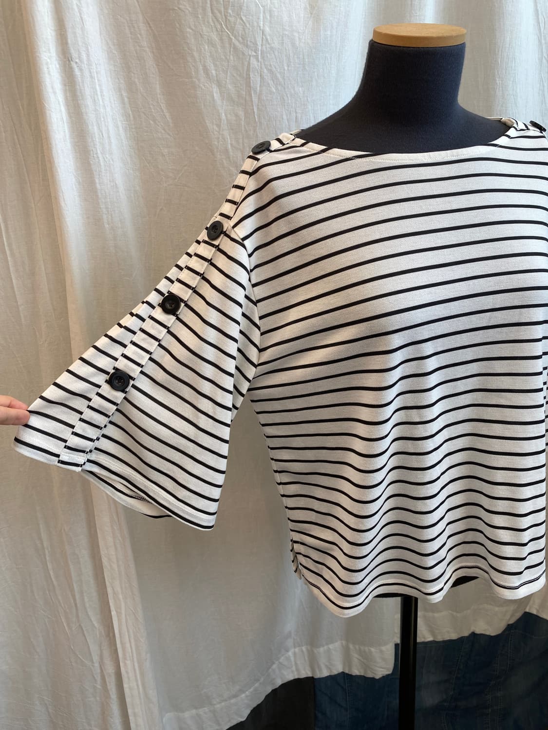 HK WORKSLONDON 스트라이프 반팔티셔츠(M-L) 상품이미지2
