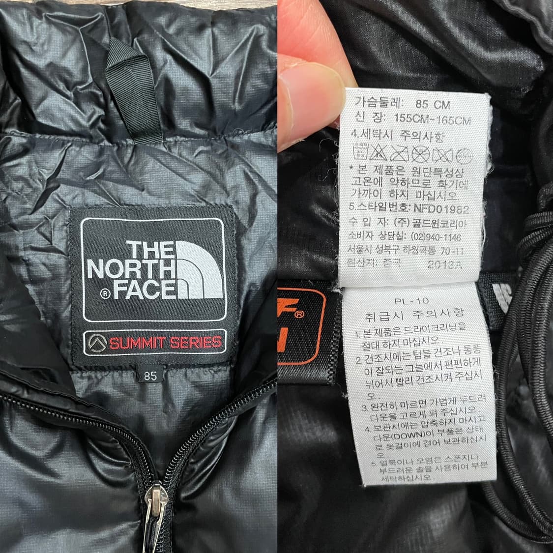 노스페이스 아콘카구아 써밋 다운 패딩조끼 베스트 블랙 상품이미지7