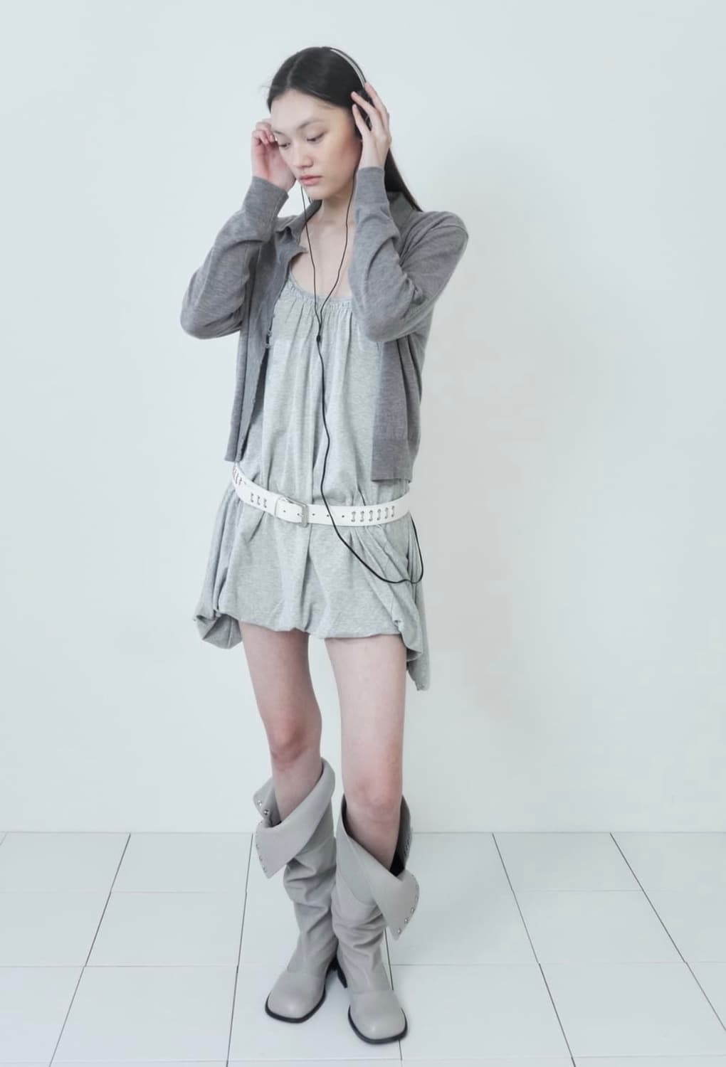 유일매물) 세릭 벌룬 슬리브리스 드레스 상품이미지6