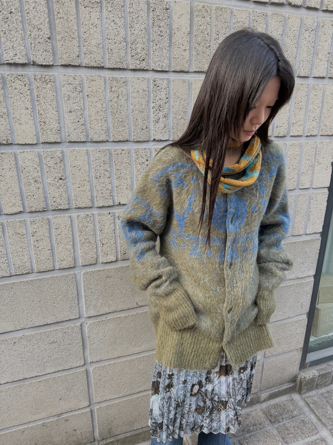 남이서팔 아트워크 디테일 니트 가디건 상품이미지4