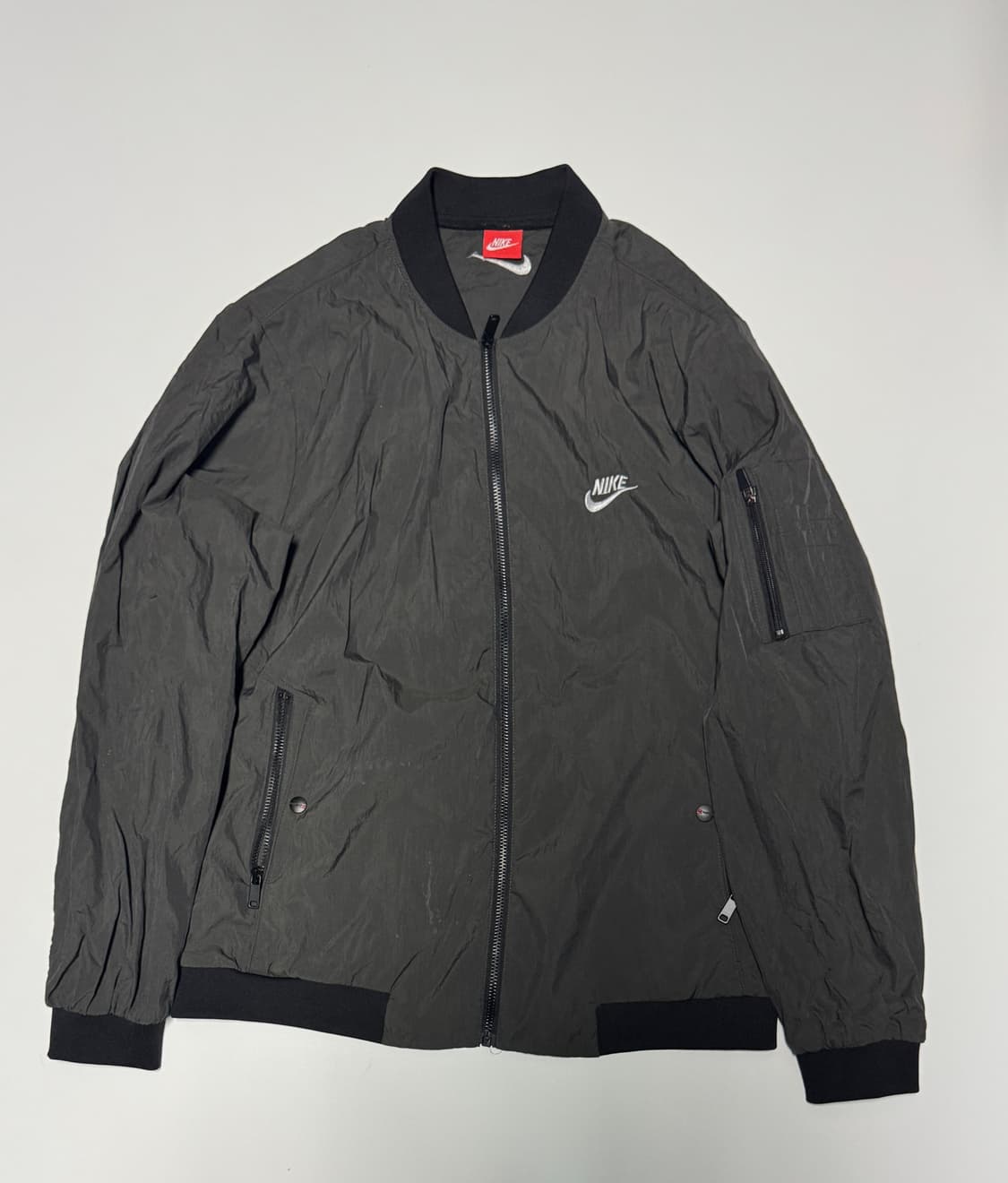 나이키 리메이크 커스텀 블루종 자켓 L 카키 상품이미지1