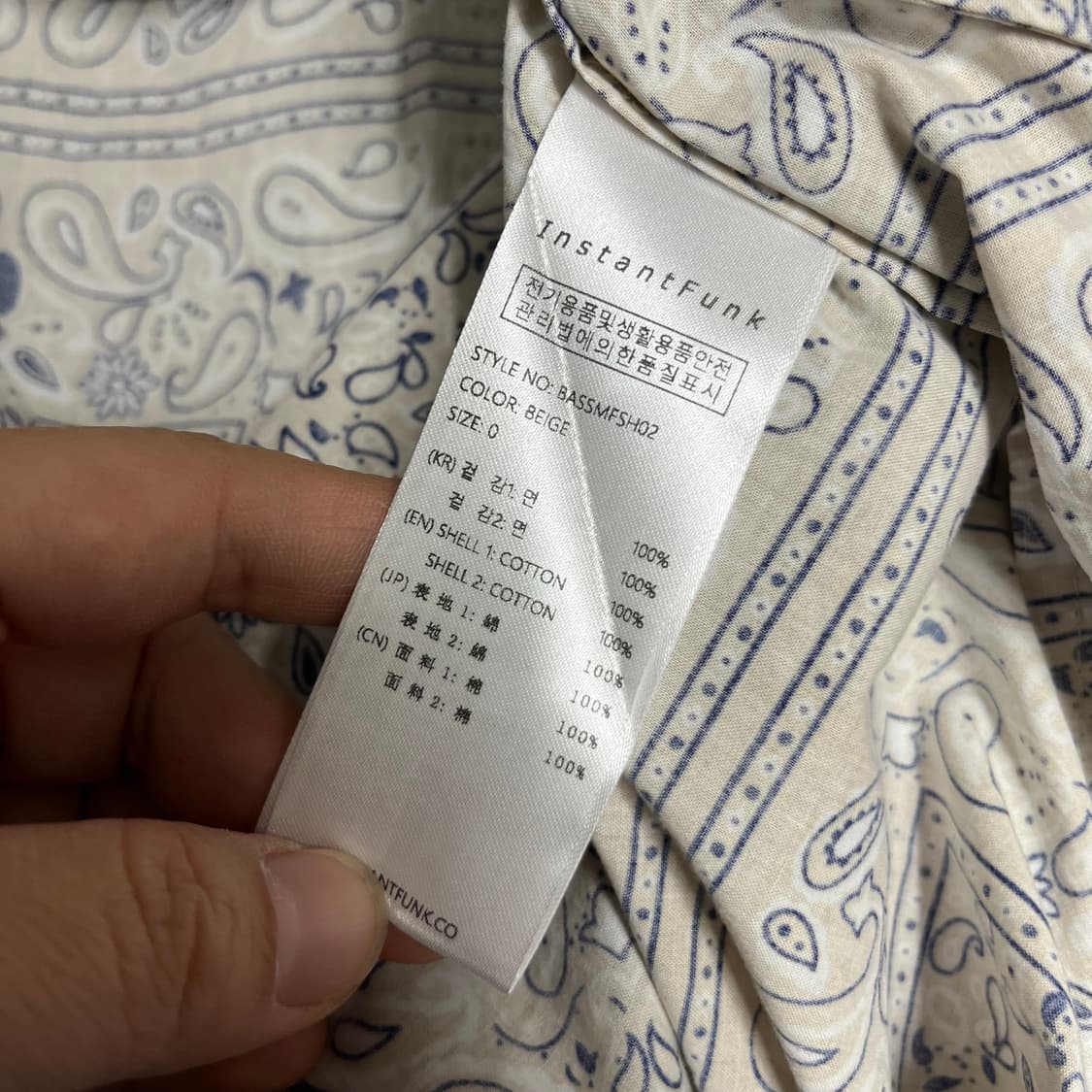 인스턴트펑크 페이즐리 오버사이즈 셔츠 상품이미지3