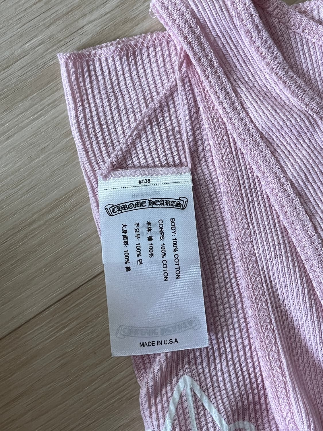 크롬하츠 데들리돌 립 아트바젤 플로라 탱크 핑크 L 상품이미지3