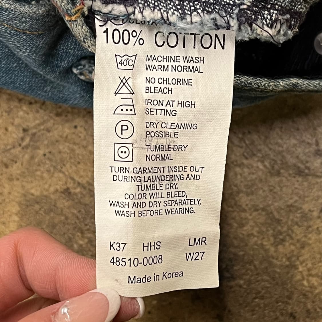 [정품] 리바이스 워싱 데님 청바지 b18 상품이미지6