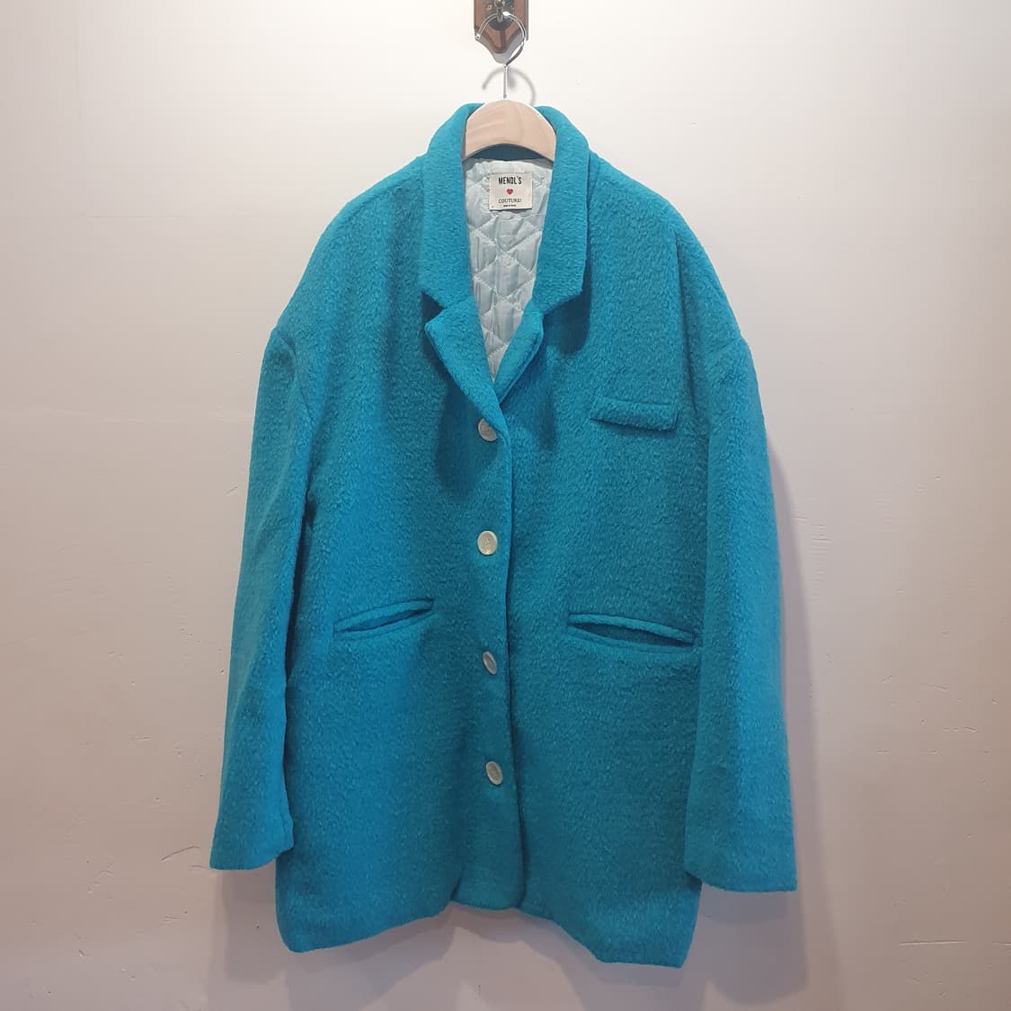 오버핏 블루 양모 코트 상품이미지1