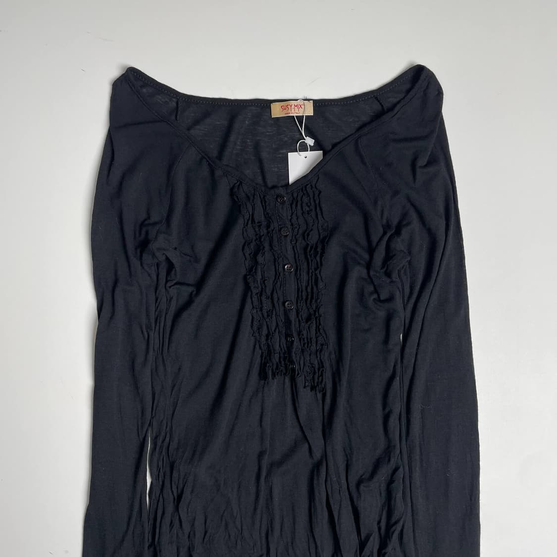 Susy mix 러플 포인트 롱 슬리브 (italy)   상품이미지2