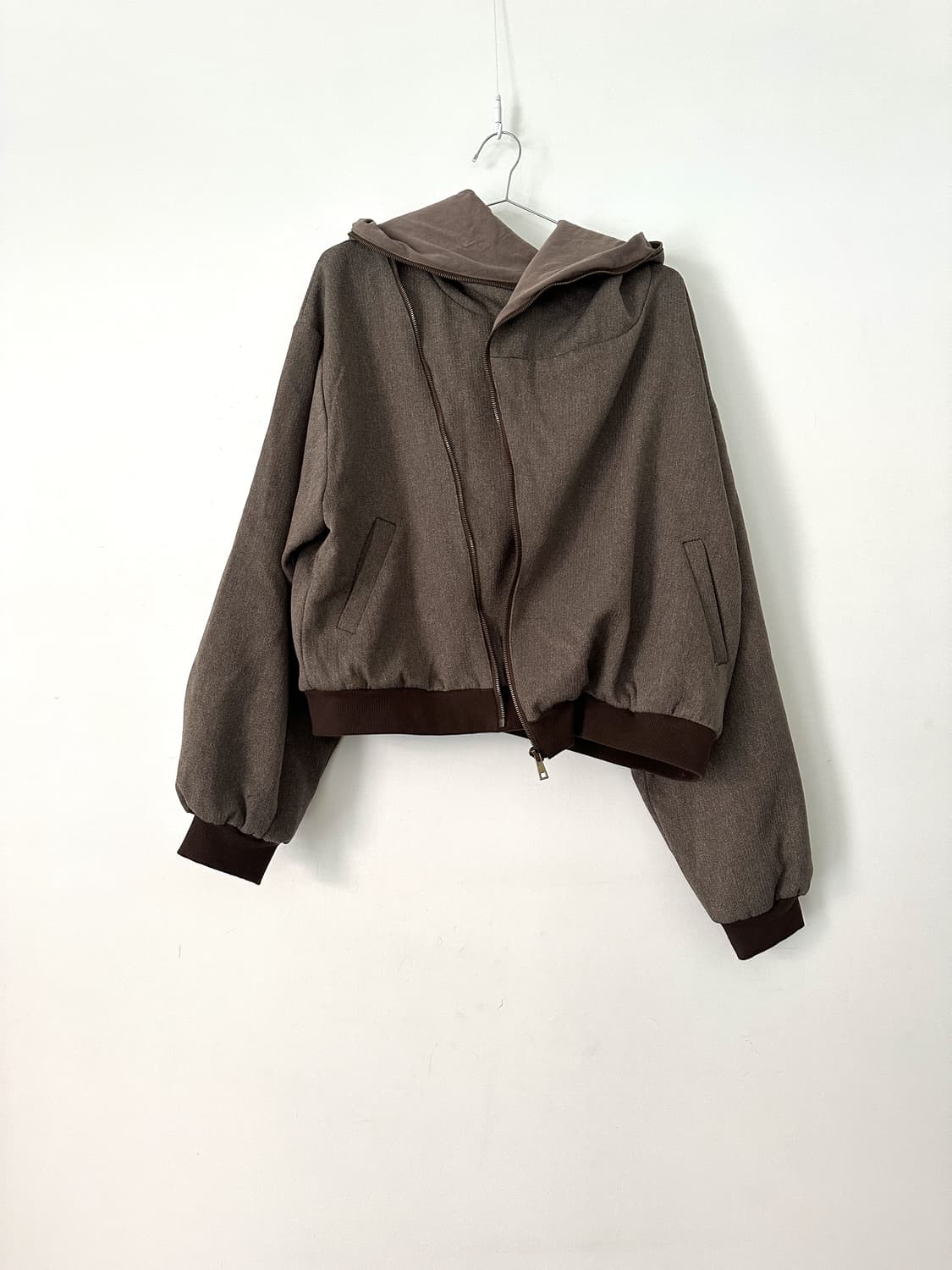 Multi way lining zip up jacket / brown 상품이미지7