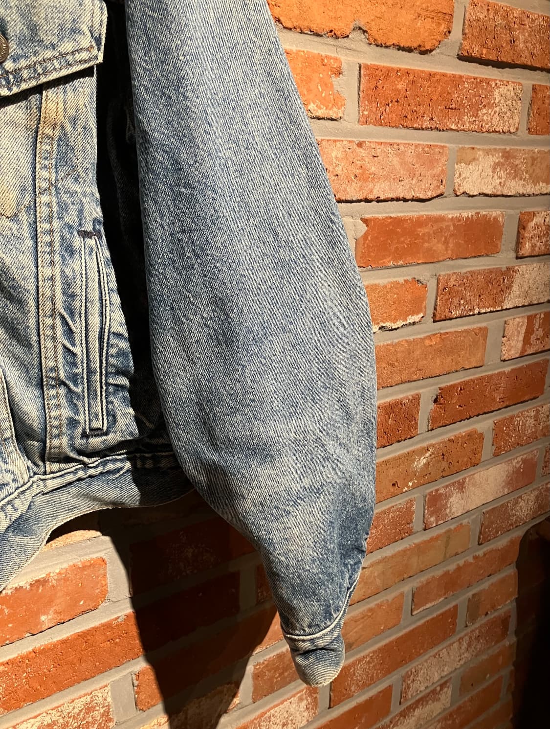 80s USA 빈티지 리바이스 3세대 버팔로 안감 데님 트러커 자켓 상품이미지4