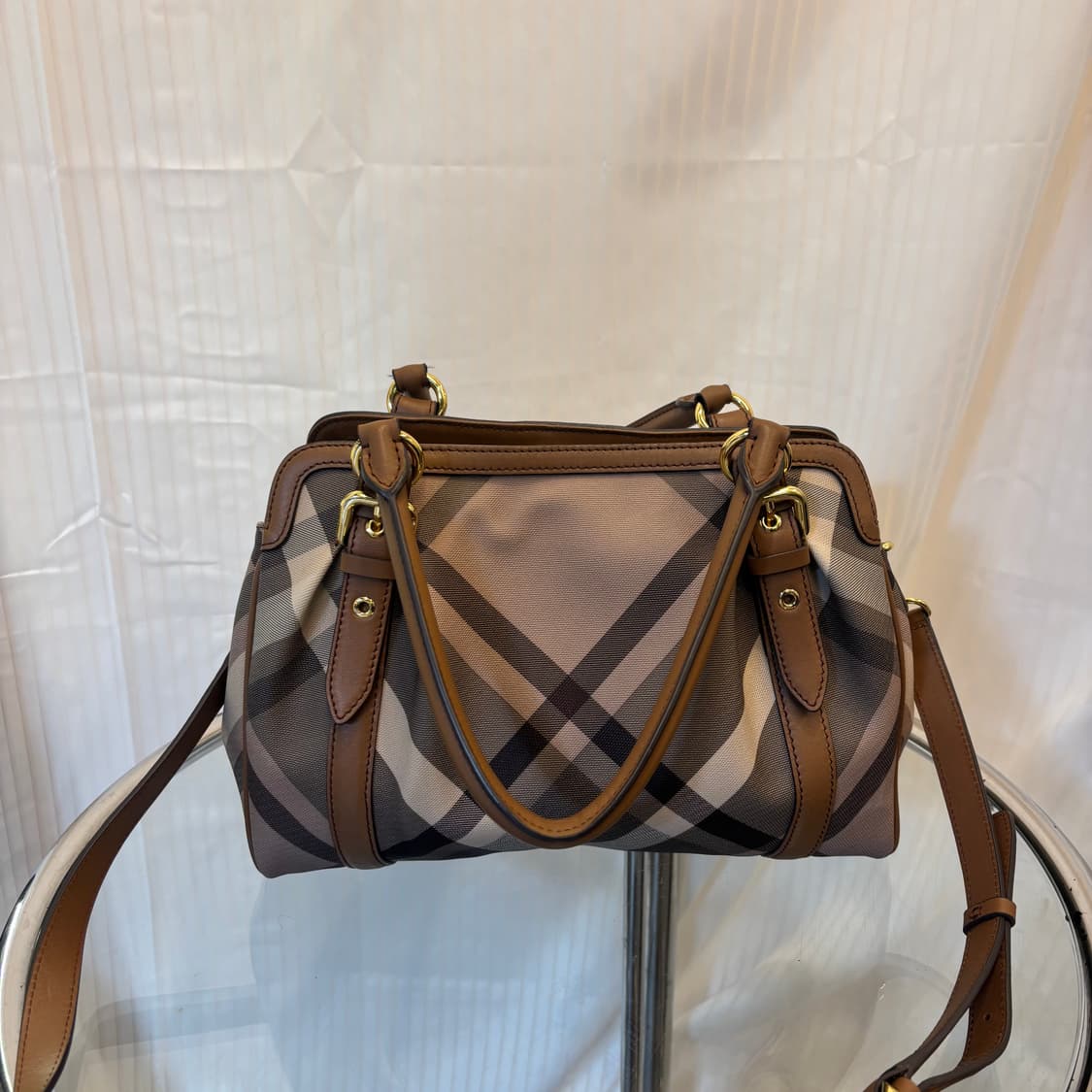 정품 닥스 체크 투웨이 토트백     상품이미지4