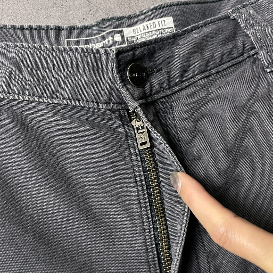 CARHARTT 칼하트 빈티지 그레이 더블니 워크 팬츠 A00820 상품이미지3