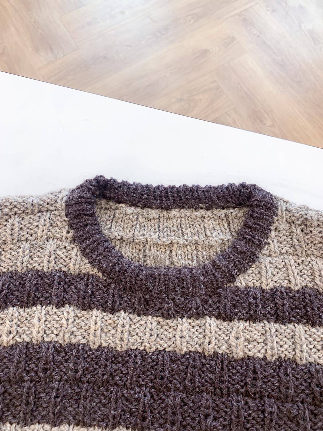 JPN 브라운 스트라이프 니트 105  상품이미지4