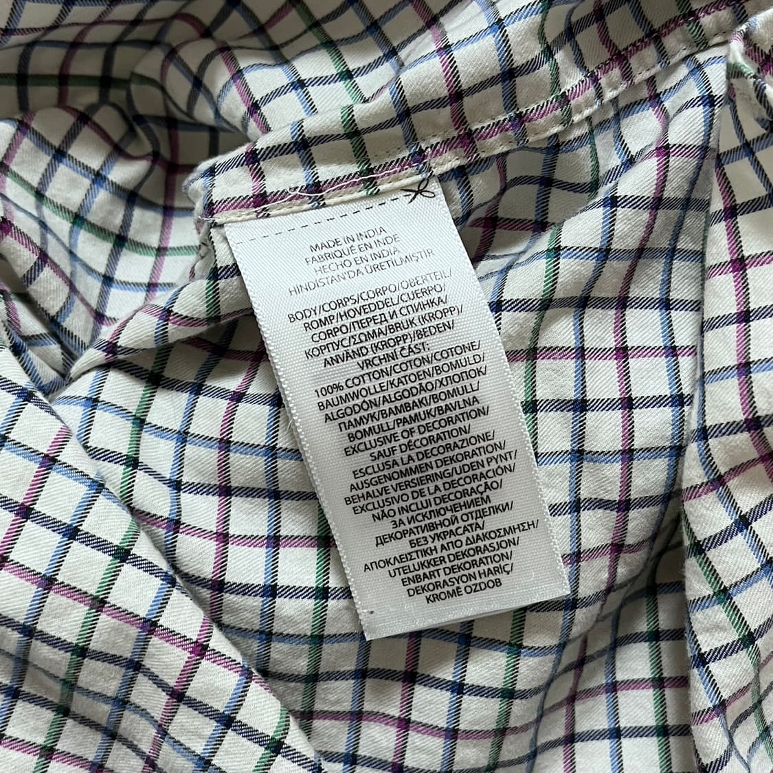 [정품] 폴로 멀티컬러 / 네이비 포니 체크 셔츠 [ M ] 상품이미지5