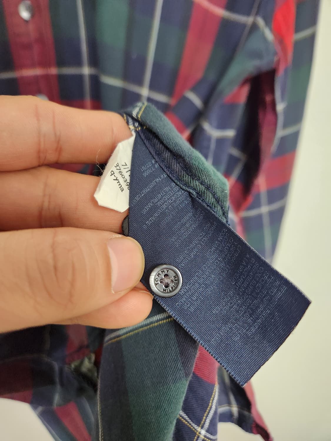 타미힐피거Tommy 체크 셔츠 L - S114 상품이미지5