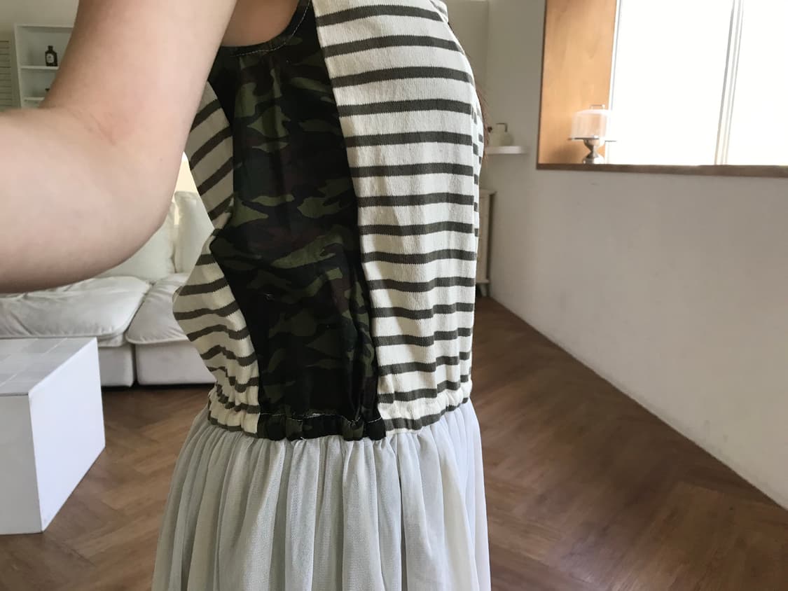 vintage stripe pattern sha one-piece 상품이미지5