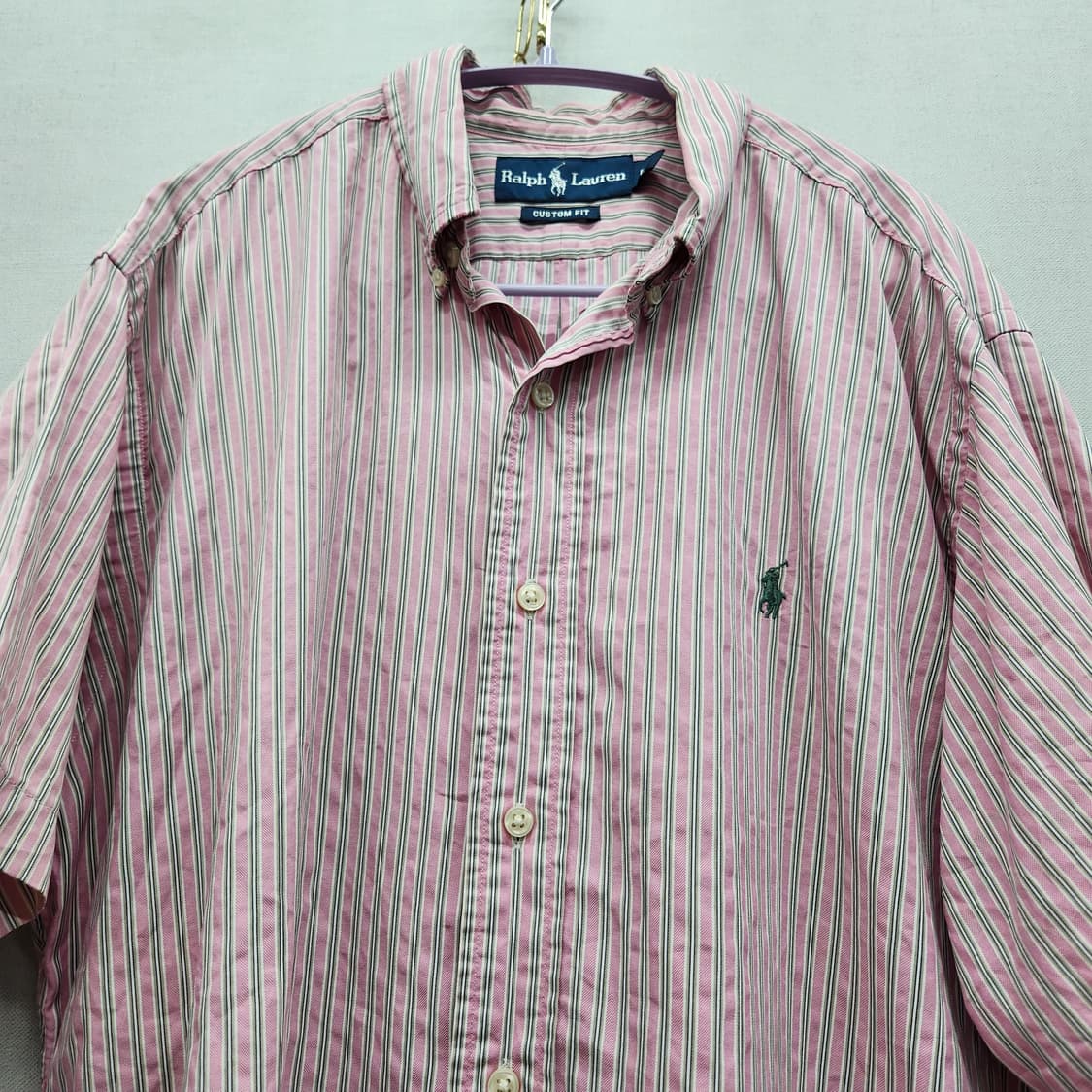 폴로랄프로렌 로고자수 스트라이프 반팔셔츠 L(XL) 상품이미지2
