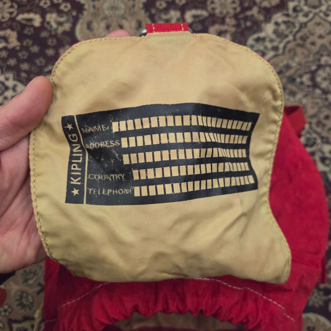 키플링 백팩 럭색 복조리백팩 레드 왕로고 상품이미지4