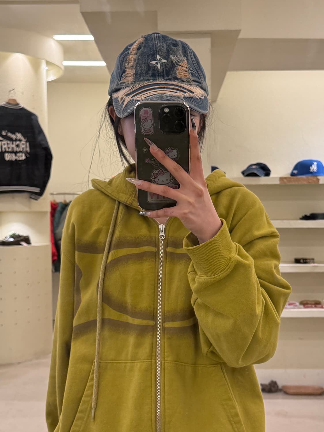 BER 빈티지 데미지 데님 볼캡 U936 상품이미지1