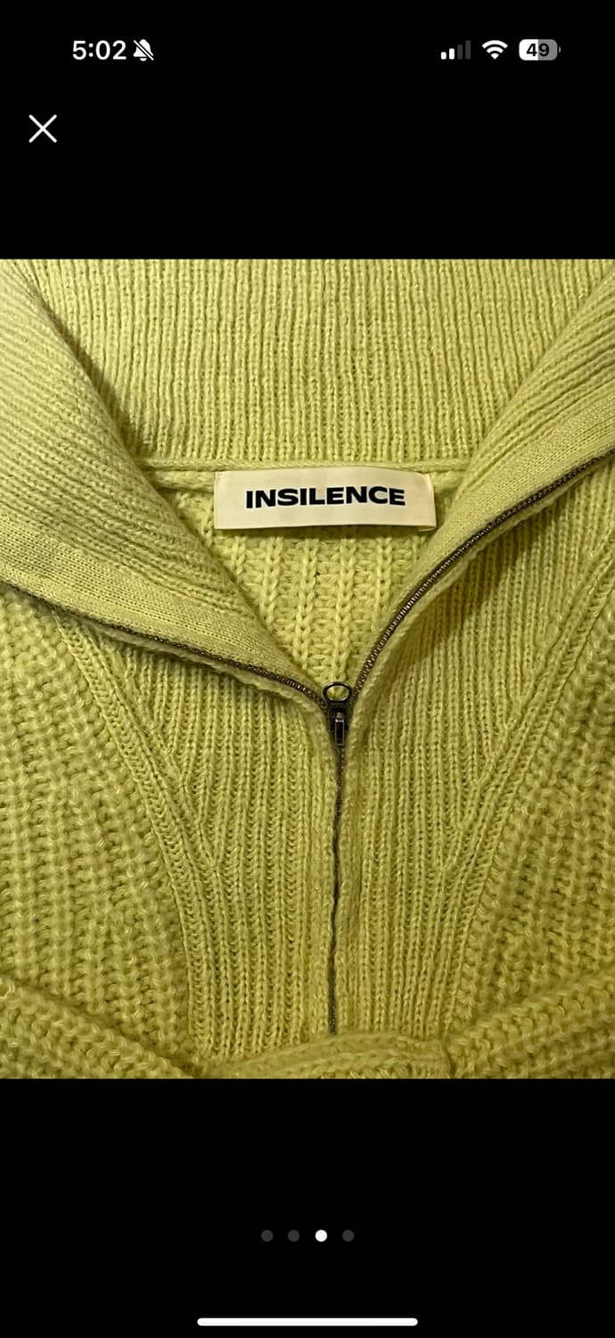 인사일런스 (InSilence) 알파카 하프 지퍼 풀오버 니트 상품이미지2