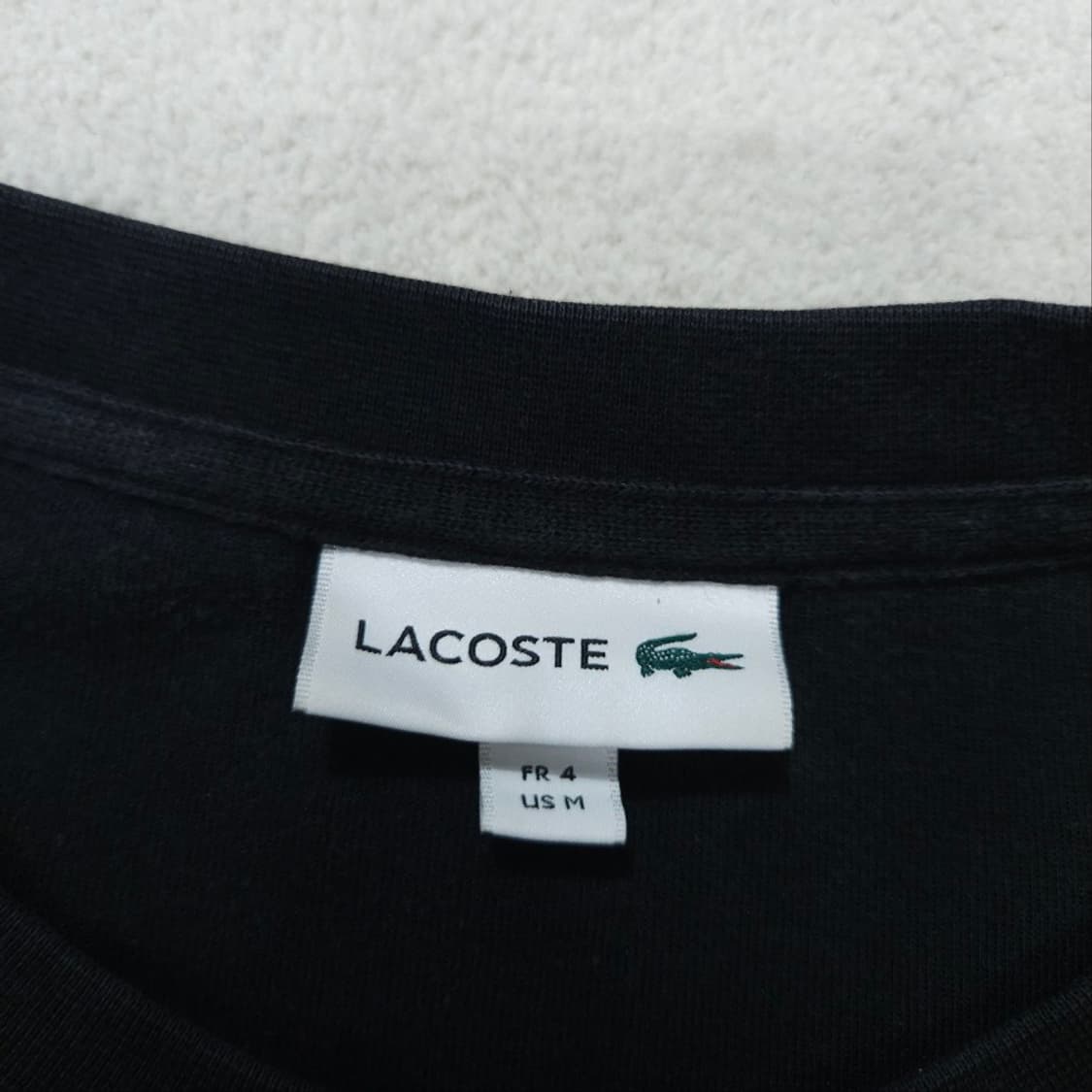 라코스테 맨투맨 M 블랙 상품이미지4